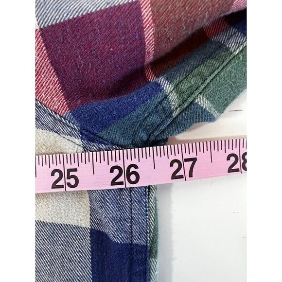 Cabela's Long Sleeve Checkered Button Down Shirt. Blue, Red, Green. Size XL - Picture 5 of 9